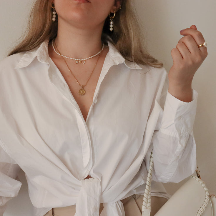 Valentine Pearls&Letters Necklace